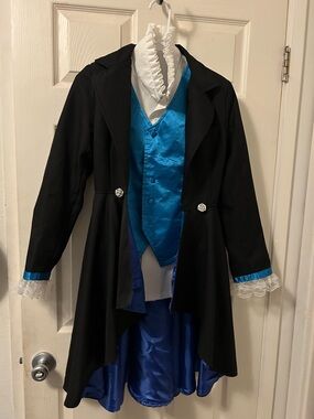 Black Butler Anime Ciel Phantomhive Victorian Outfit Jacket Vest Formal